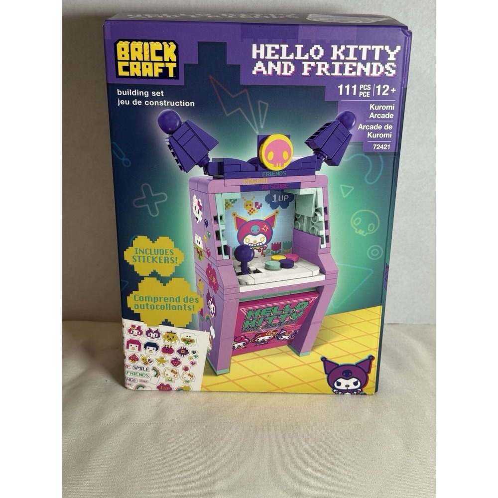 BrickCraft Hello Kitty Kuromi Arcade 72421 111pc Building Set 12+ w Stickers